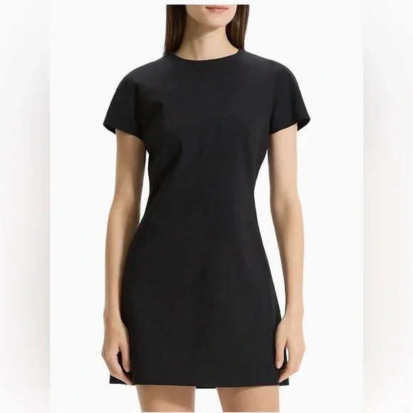 Theory Linen-Blend Dolman-Sleeve Minidress, size 00, NWOT - Picture 2 of 13